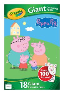 Peppa Pig Giant Colouring Pages With Stickers