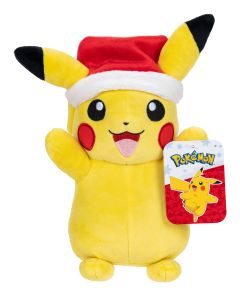 Pokemon 8in Seasonal Pikachu Plush with Santa Hat