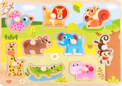 Wooden Animal Puzzle 10pce