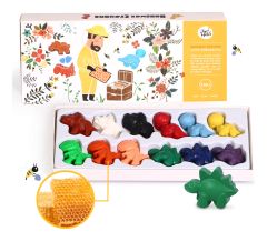 Beeswax Crayon - Cute Dinosaurs 12 Colours