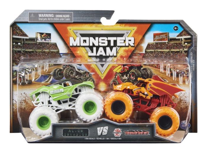 Monster Jam 2-Pack Official 1:64 Scale Die-Cast Monster Trucks Assortment -  6064128