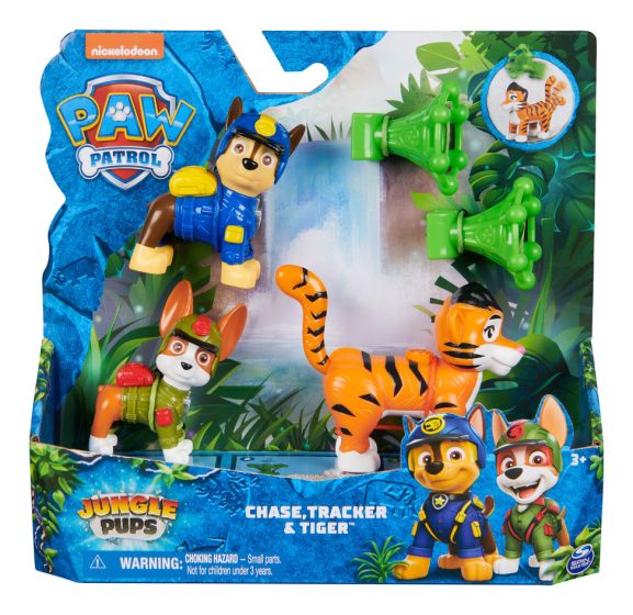 Paw Patrol Figure Hero Pups Jungle Chase and Tracker with Tiger