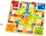 Wooden 2 in 1 Chess/Snakes And Ladders