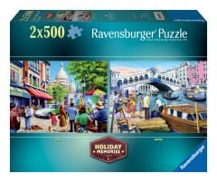Holiday Memories 500 Piece Jigsaw Puzzle 2 Pack