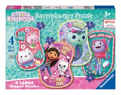 * Gabby's Dollhouse 4x Large Shaped Puzzles