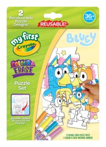Colour & Erase Puzzle Set - Bluey