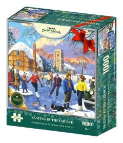 Xmas Nostalgia Skating By The Church 1000pc